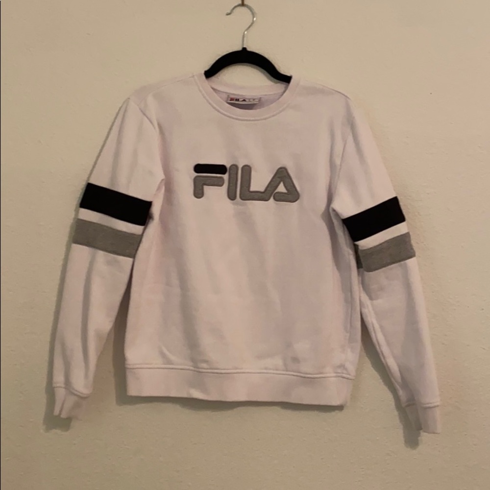 FILA: White Crewneck